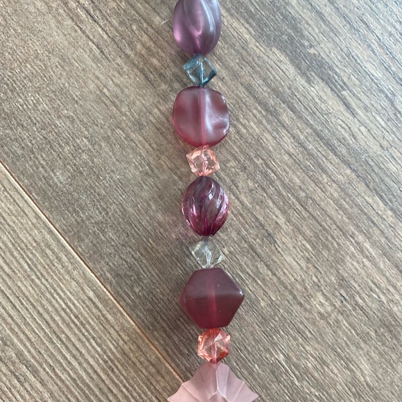 VINTAGE GERMAN GLASS CRYSTAL FACETED BEADED GEMSTONE NECKLACE - Picture 7 of 8